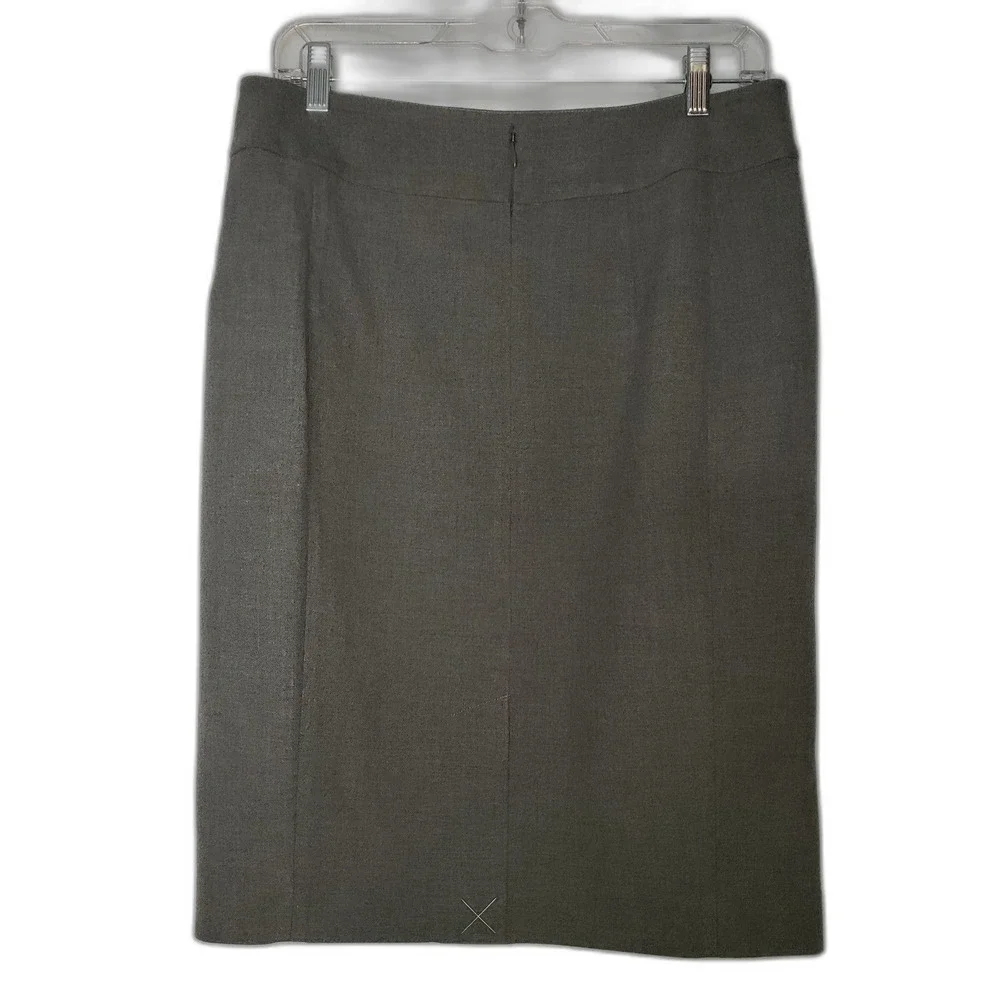 LOFT Gray Straight Skirt Work Office Business Professional Womens Size 10